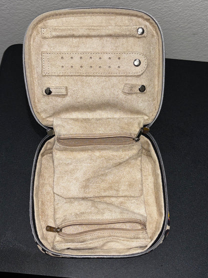 Brighton Leopard Floral Pattern Traveling Jewelry Case