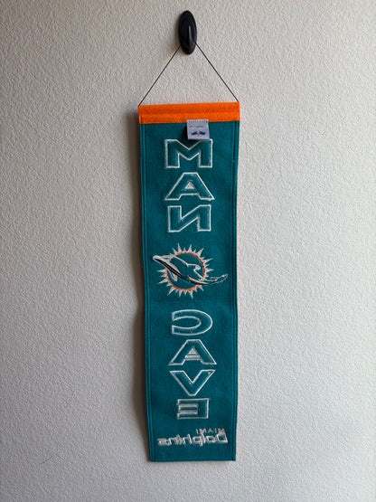 Miami Dolphins Man Cave Wall Hanging Decor