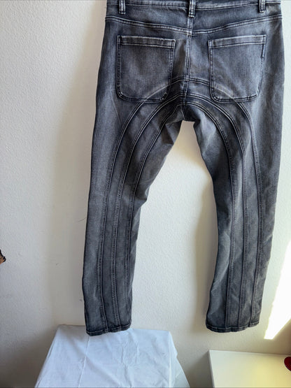 Kilogram men’s size 36 black stone wash jeans wide leg stretch