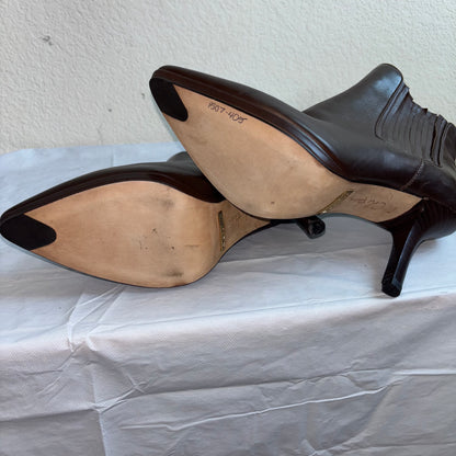 Cole Haan Nike Air Brown Leather Ankle Heel Boots women’s 8