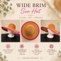 Sun Hat Wide Brim Pink Accent