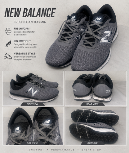 New balance, Gray Sneakers, Men’s 9.5