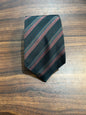 Black Striped Tie 100% Silk 55” handmade in Italy ￼