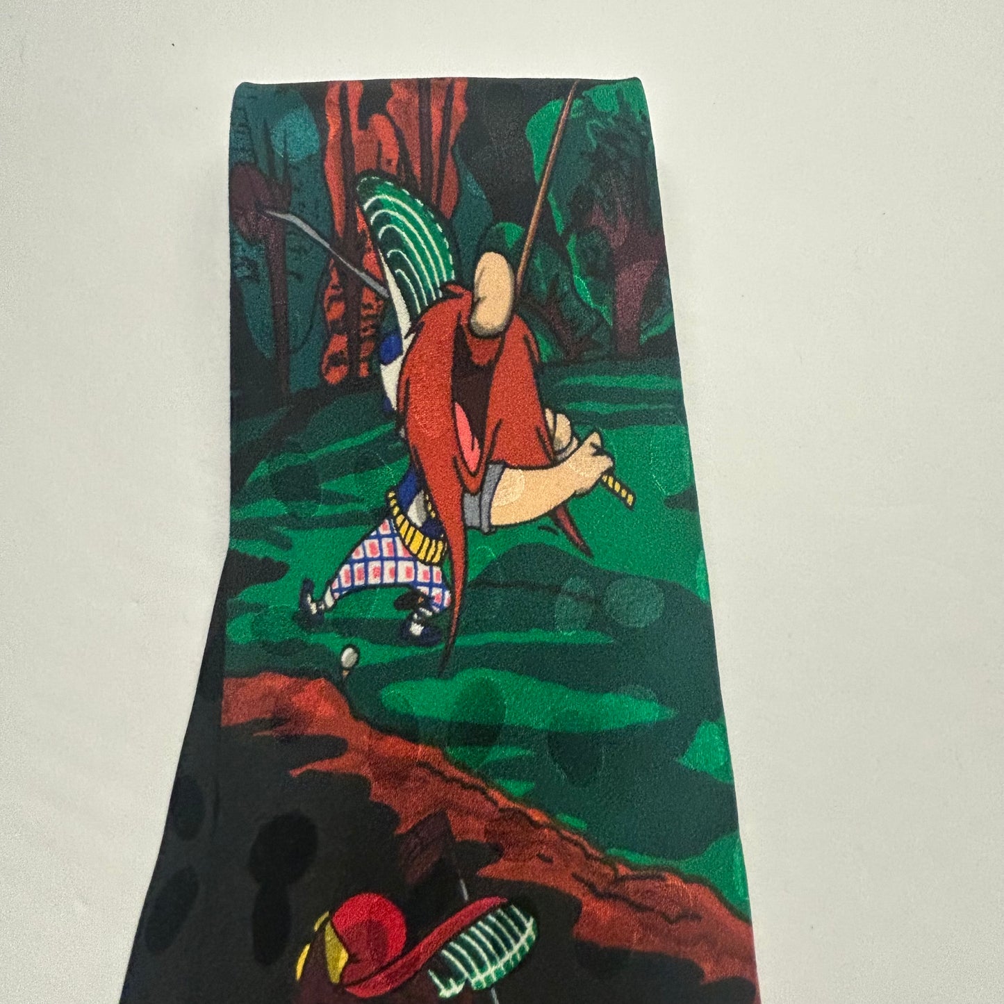 Looney Tunes Tasmanian Devil, Bugs Bunny  Golf Themed Men’s Tie