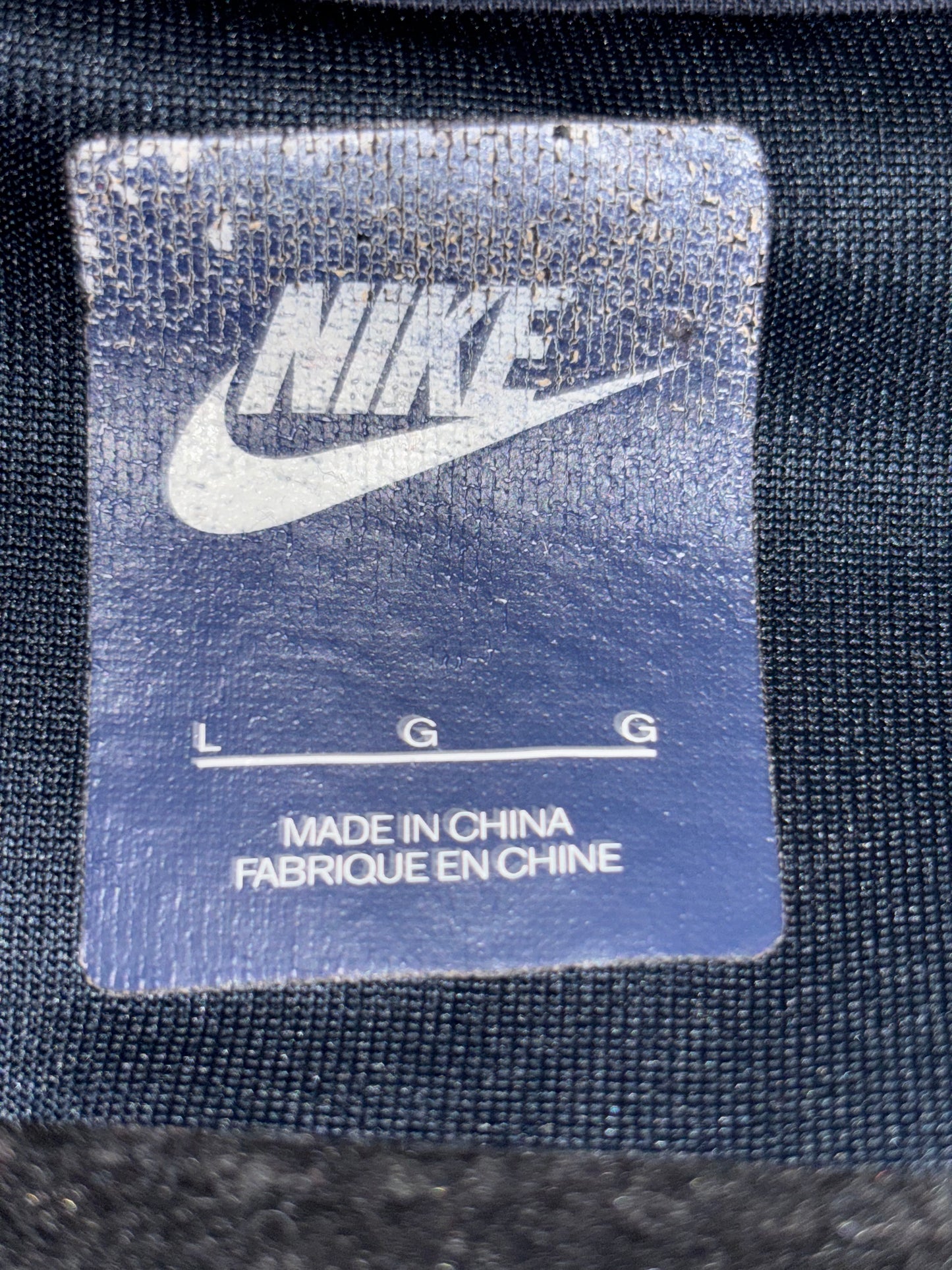 Nike Navy Blue and White striped Jacket Men’s large
