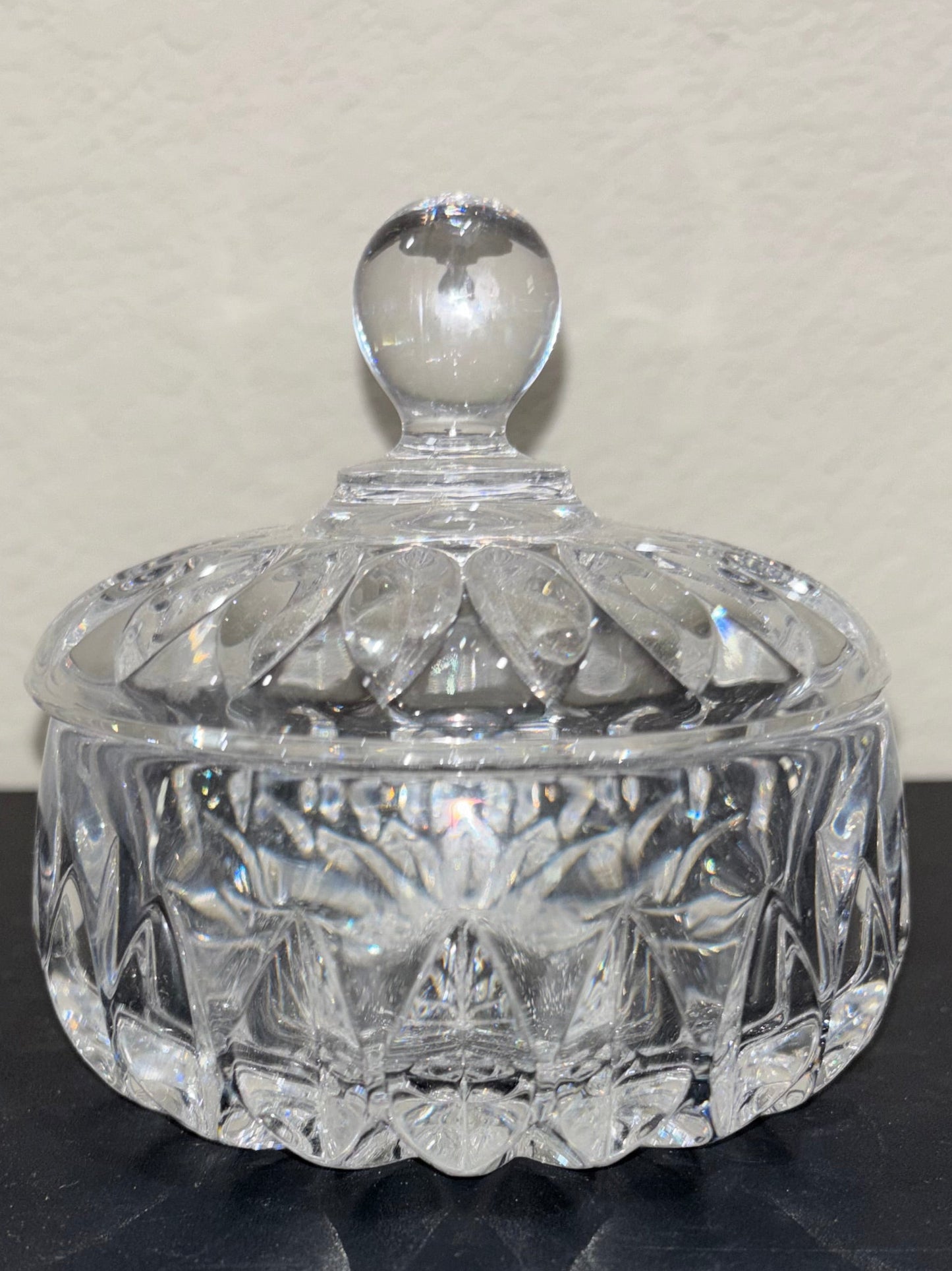 Crystal Lidded Candy Trinket Dish