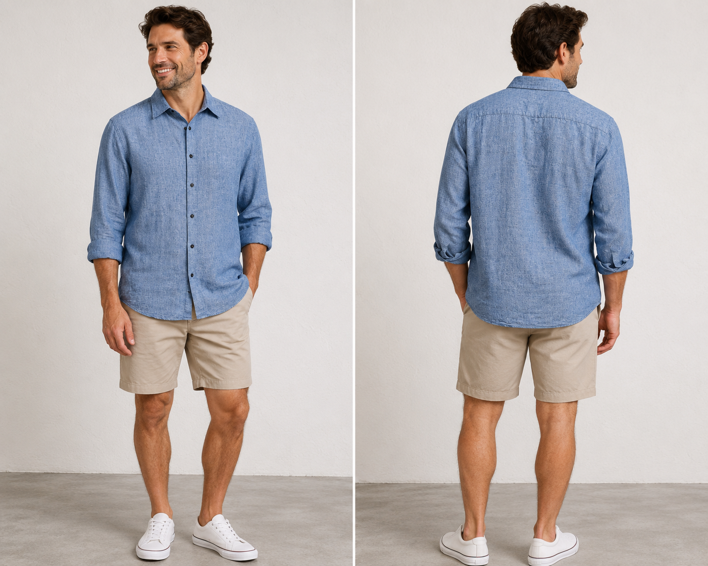 Banana republic men’s 100% linen blue long sleeve button up shirt size large