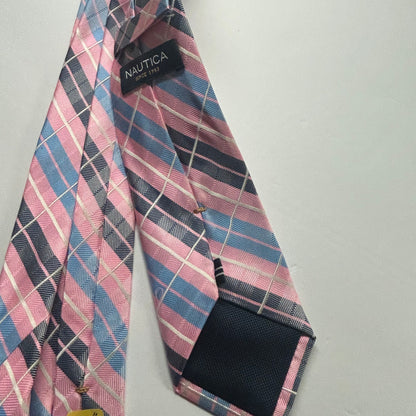 Nautica Pink Blue Black and Silver Men’s Tie