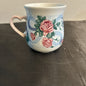 White “Love You Mom” Mug w/ Flower Design and Heart Shaped Handle