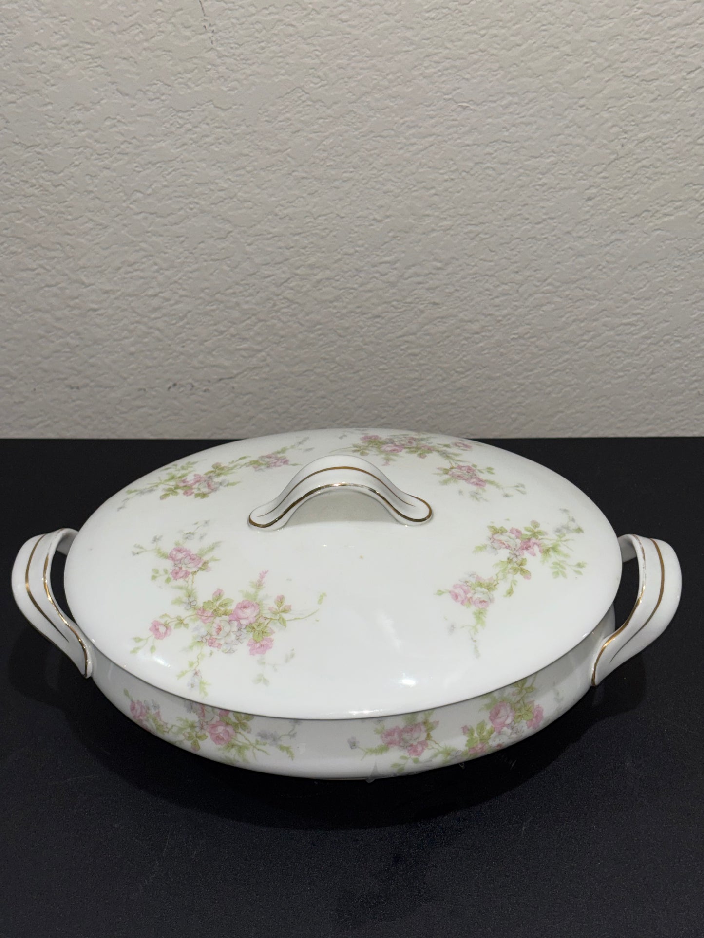Vintage Porcelain Serving Dish with lid and handles made in Austria