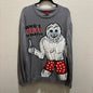 Ugly Christmas sweater “who’s yeti to party” men’s gray long sleeve size XL