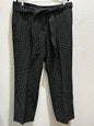 Lane Bryant Black Polka Dot Wide Leg Trouser Pants with Belt size 16