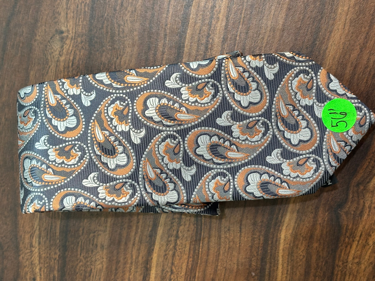 Wehiig Blue Paisley Design Tie 56” 100% Silk