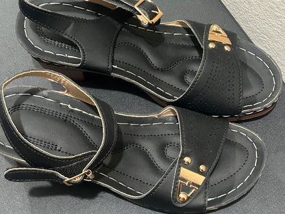 Black Heel Women Sandals size (41) 9