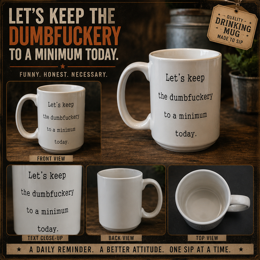 Coffee Mug “Lets keep the dumbfuckery to a minimum”