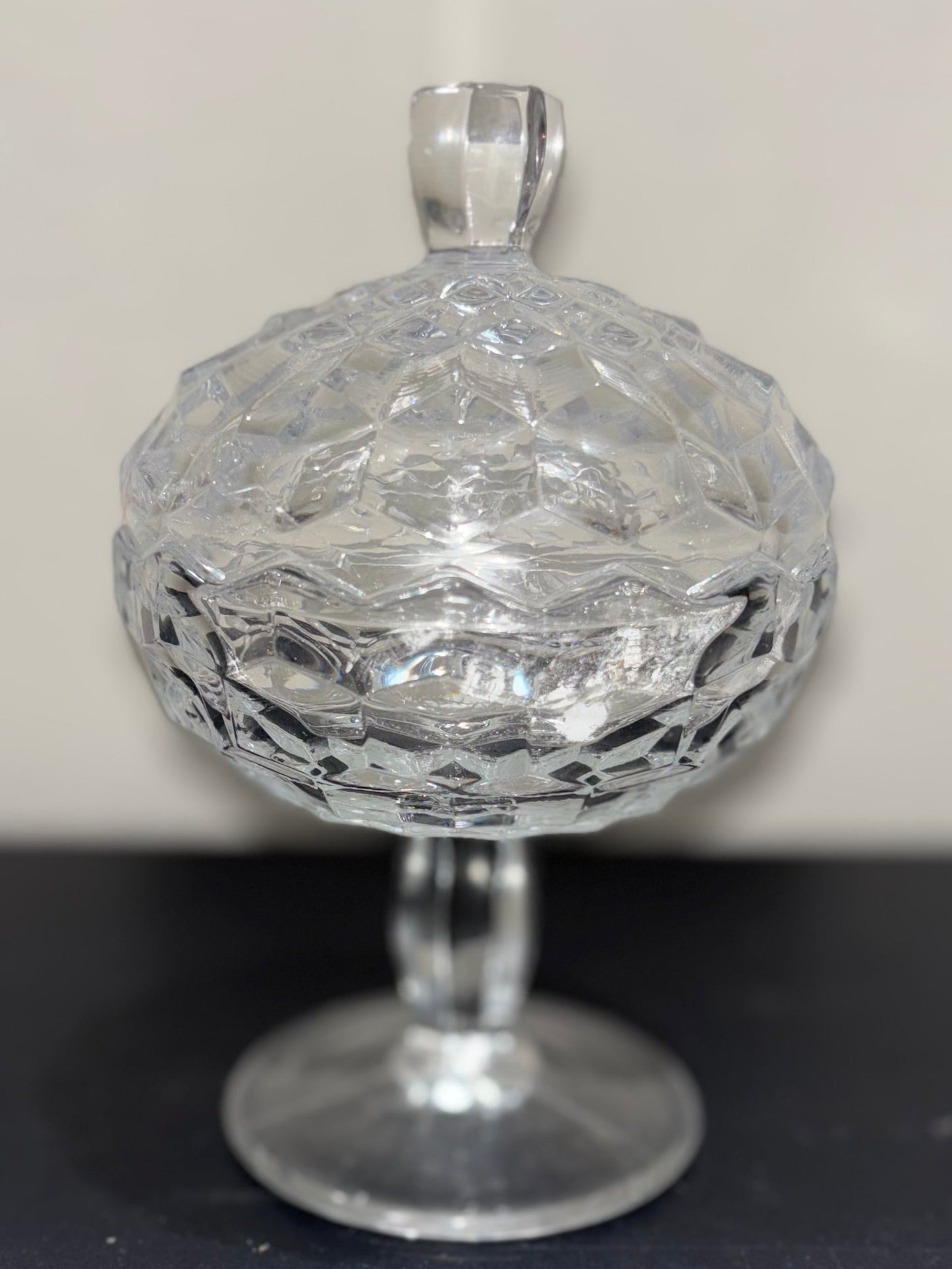 Crystal Pedestal Candy and Trinket Dish