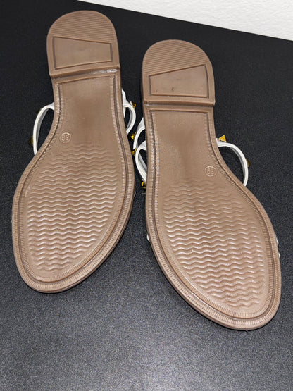 Betee Gray Gold Studded Sandals Women’s size 39(8.5)