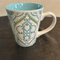 Mug Blue and White damask styled  8oz