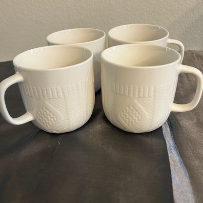 White Sweater Mug Set (4 count) 12oz