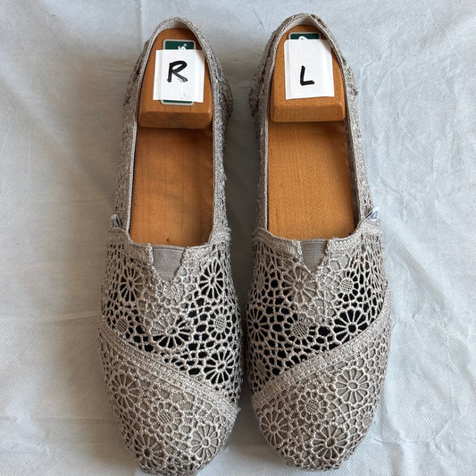 Tom’s lace crochet gray shoes size 8.5