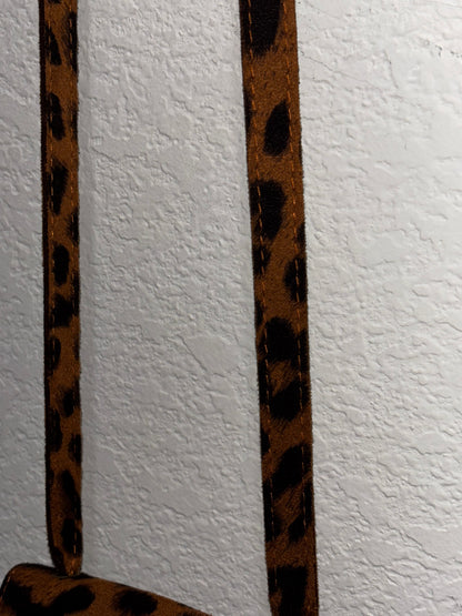 Women’s leopard fringe mini cross bag