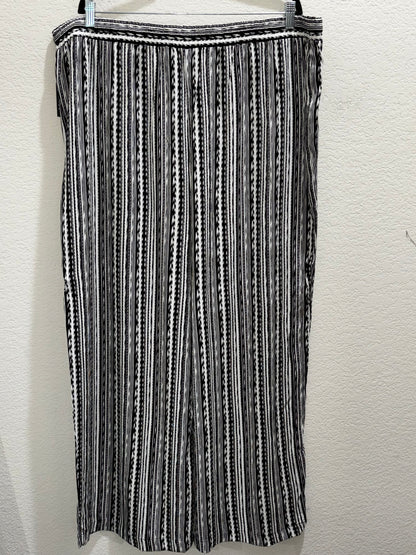 Robert Louis Women’s Black White Wide Leg Pants size 3XL