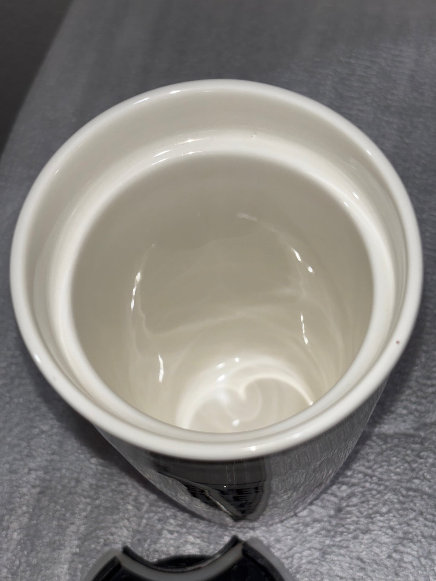 Pink and White Ceramic Cup with lid size 16oz