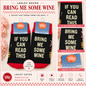 Lavely No Slip Socks. Wine Themed