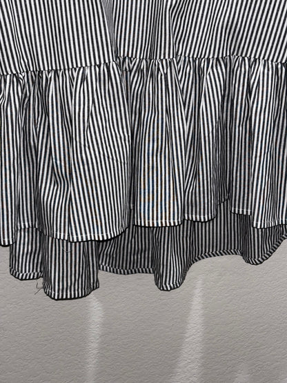 Listicle Women’s Striped Ruffle Blouse size Large