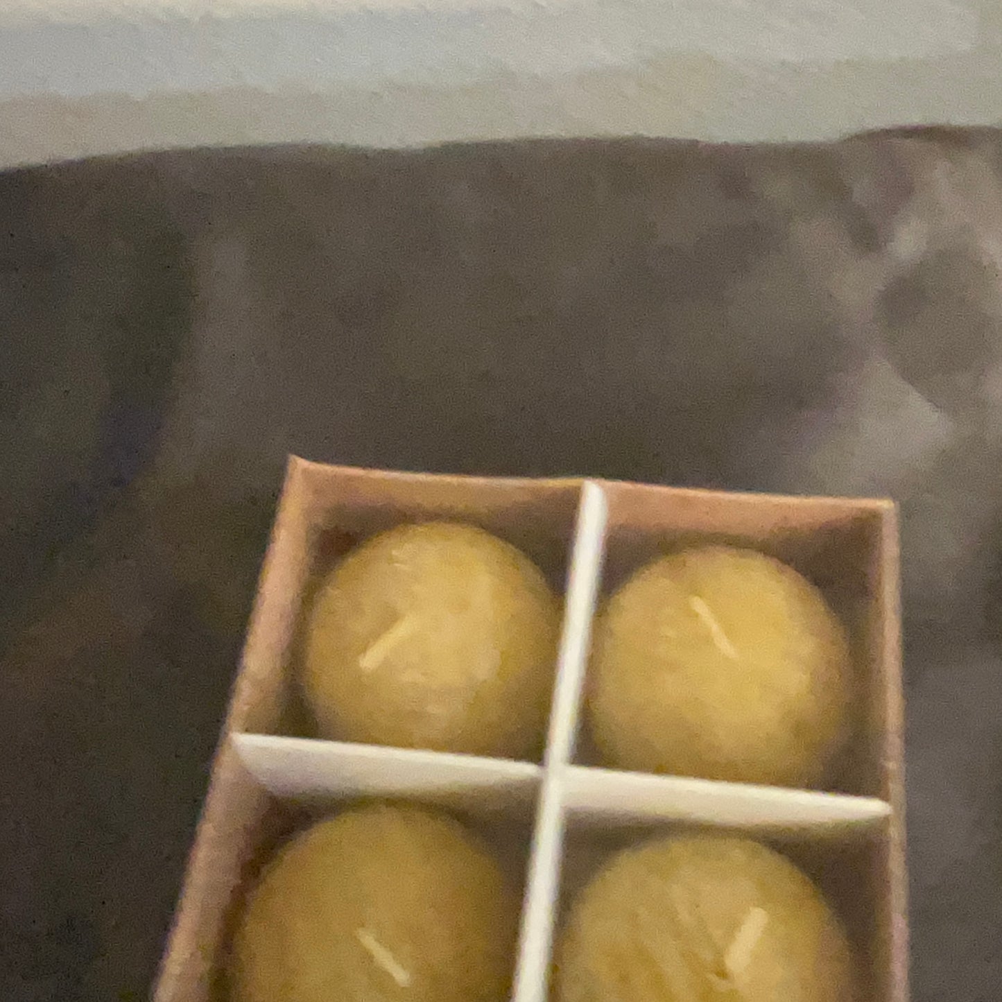 Candles sphere shaped unscented set of 4