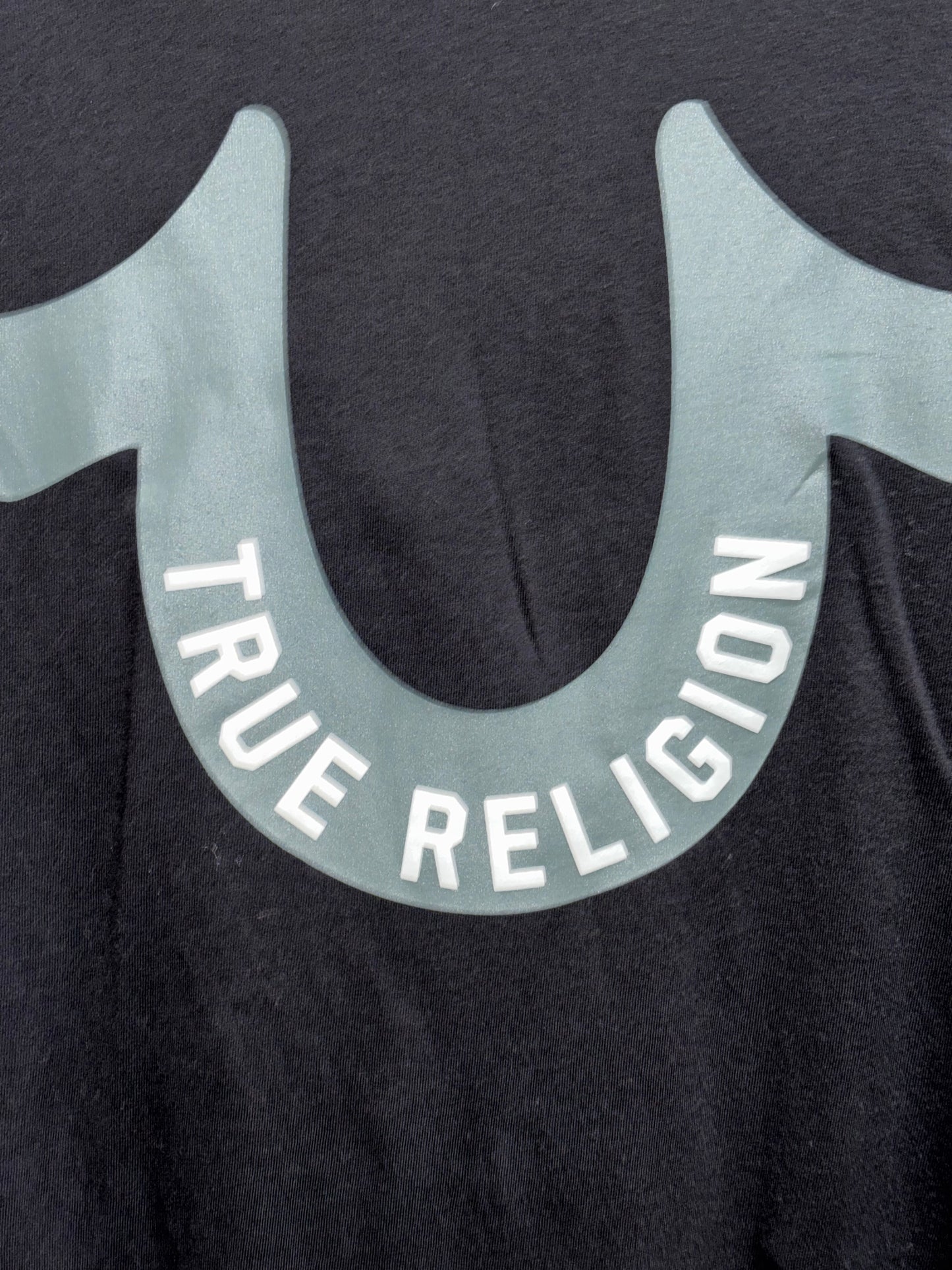 True Religion, black short sleeve T-shirt, size 2XL