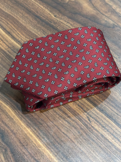 Neiman-Marcus Red Tie 100% Silk 56”