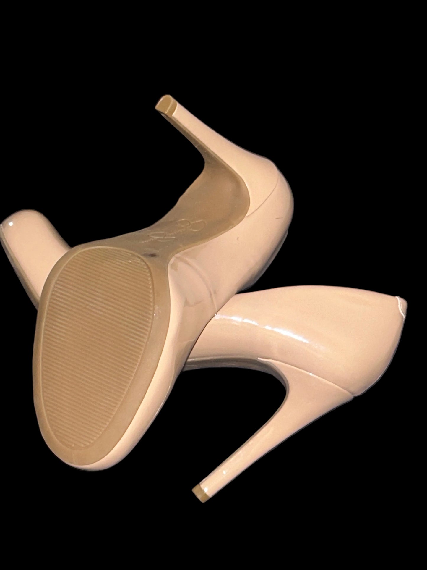 Jessica Simpson Tan Round Toe Leather Heels size 7.5