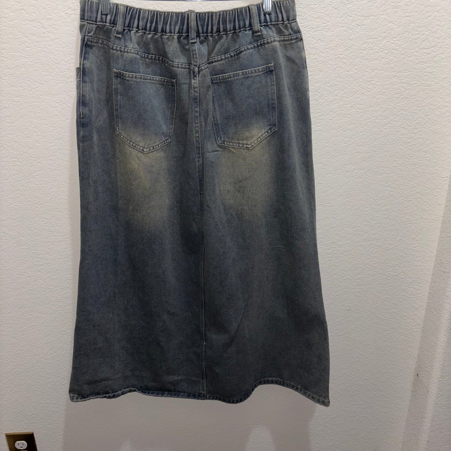 Jean Maxi skirt with ruffles women’s 1X new with tags by SHEIN