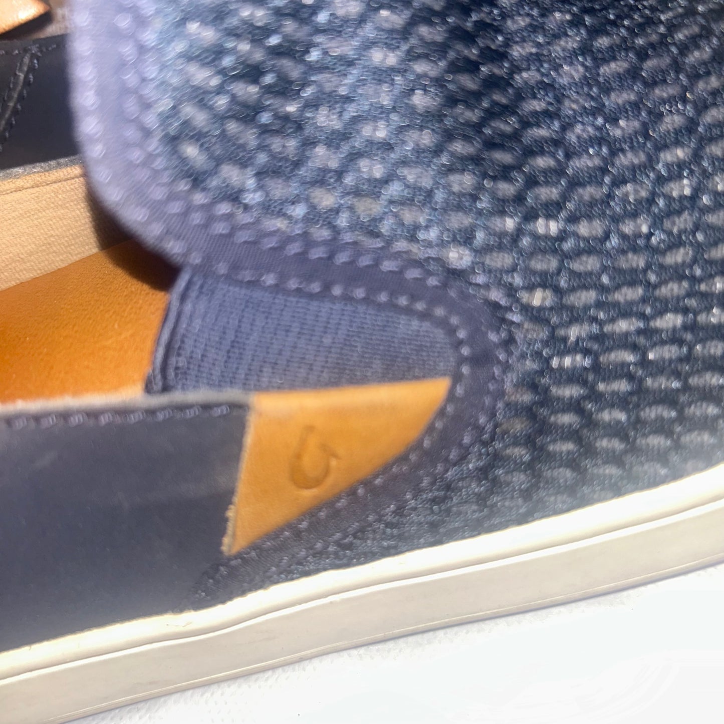 Olukai blue mesh loafers slip on size 8 ￼