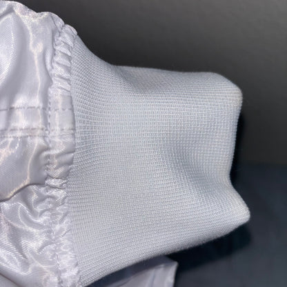 White bomber jacket, embroidered hip-hop characters men’s XL NWT