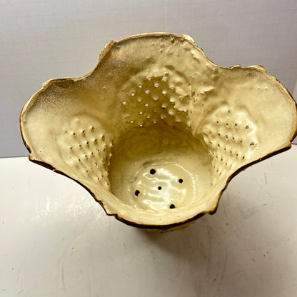 Victorian Design Pedestal Base Plantar with Cream, Gold and Floral  Decor