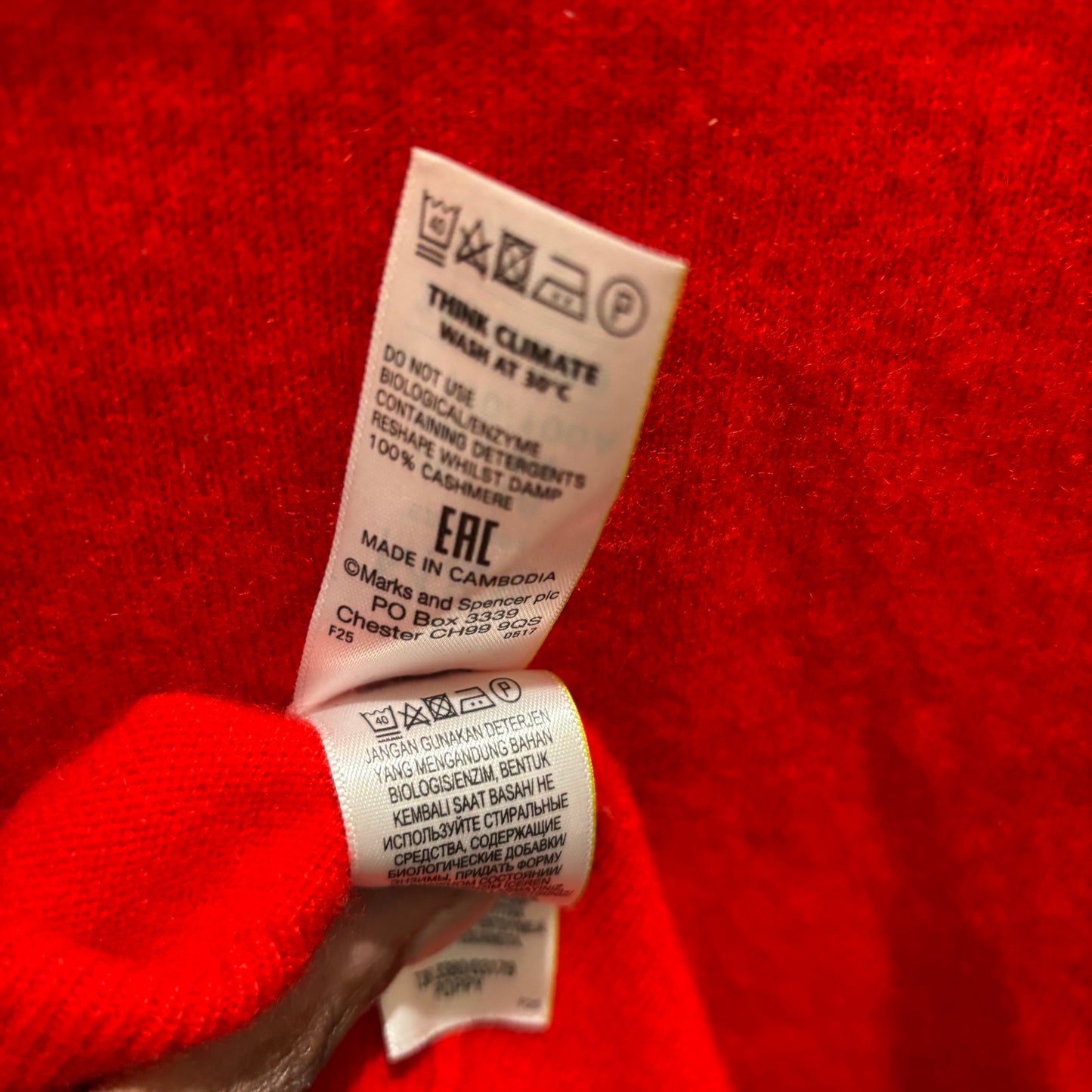 Cashmere red sweater by autograph women’s size 12