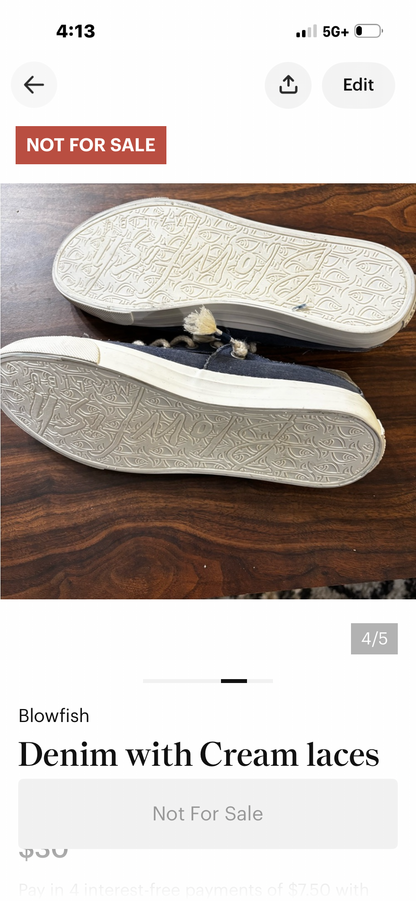Blowfish Blue Denim Sneakers