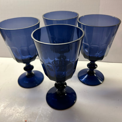 Lenox Vintage Blue Goblet Glasses (Set of 4)