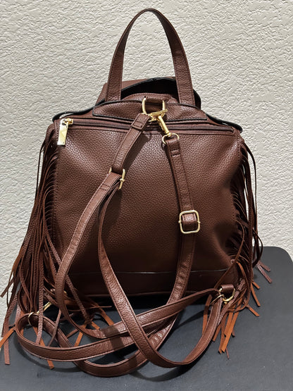 Brown Moto Jacket Handbag/Backpack