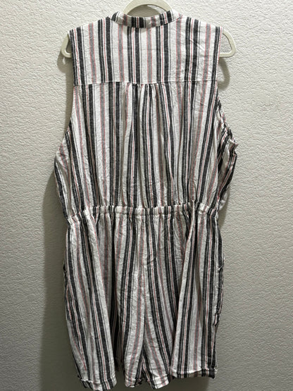 Kelly Renee Women’s Striped Romper Shorts size XL