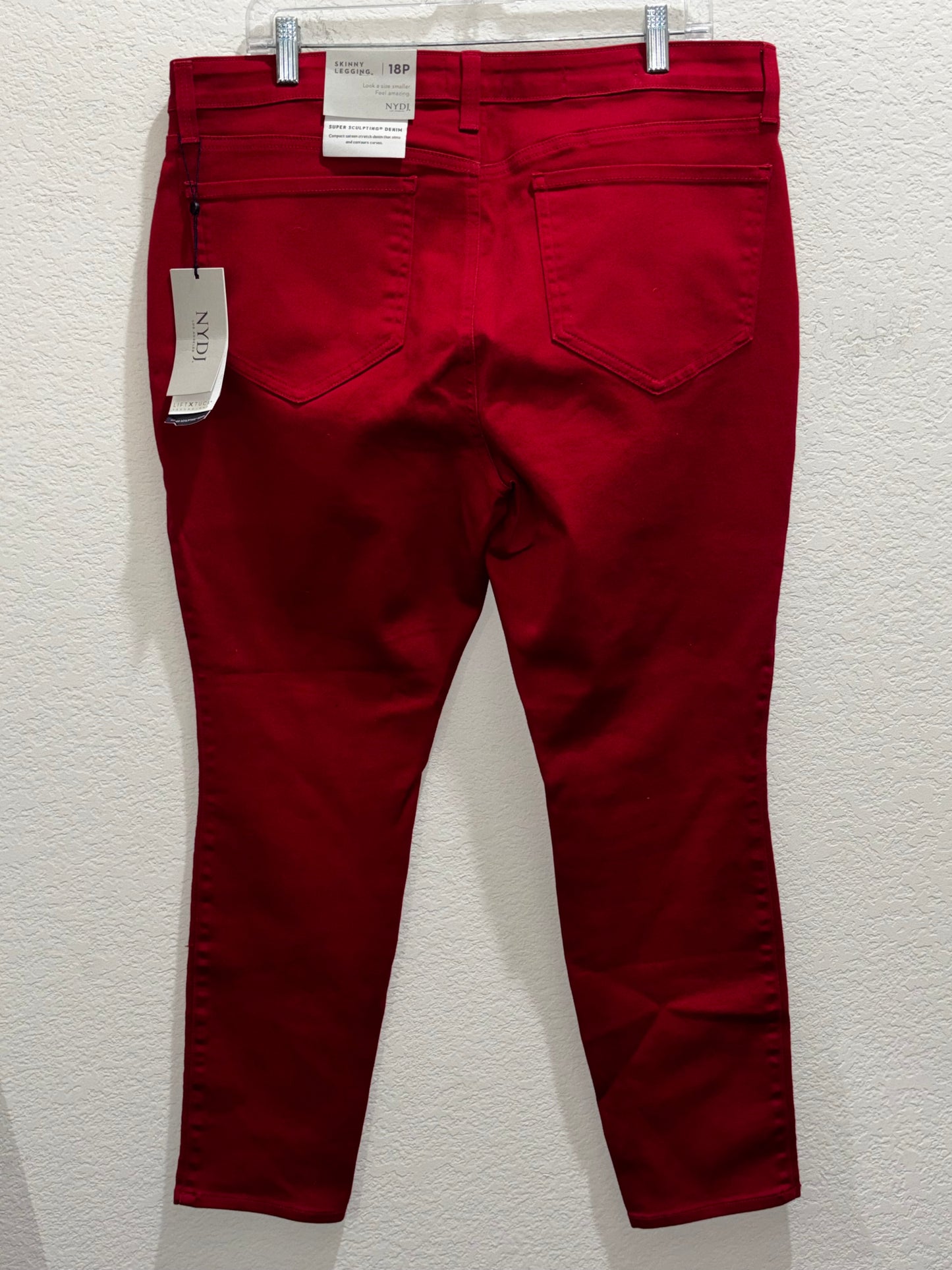 NYDJ Red Skinny Legging Denim Jeans Women’s size 18P