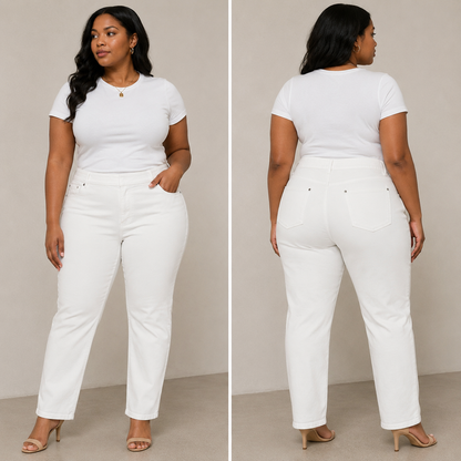 Peck& Peck White Pull on pants women’s size 16