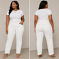 Peck& Peck White Pull on pants women’s size 16