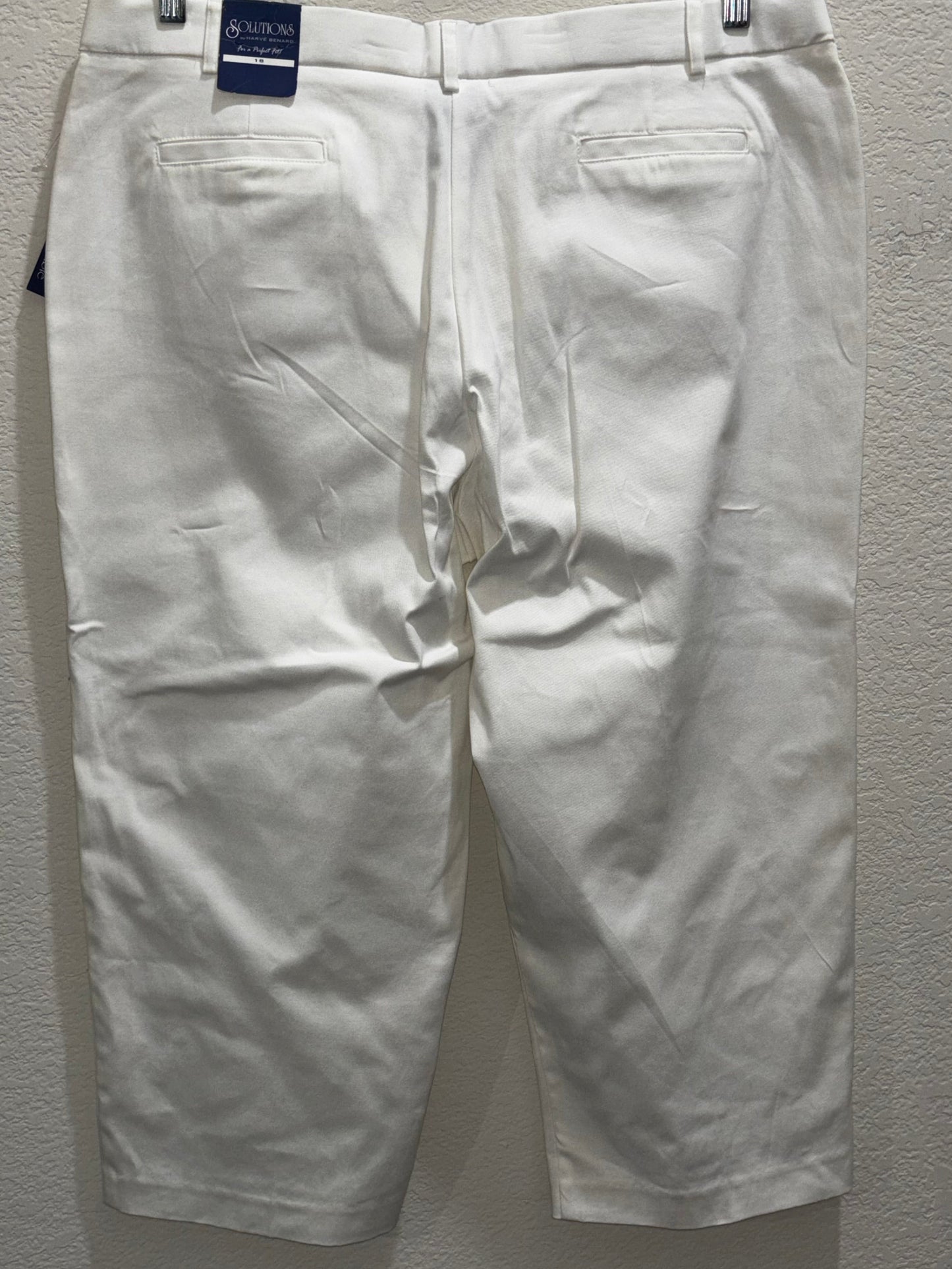 Harve Bernard Solutions Women’s White Crop Pants size 18