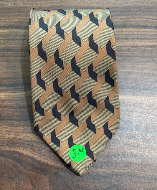 Custom Tie Sewn by Robert Talbott 57” 100% Silk by