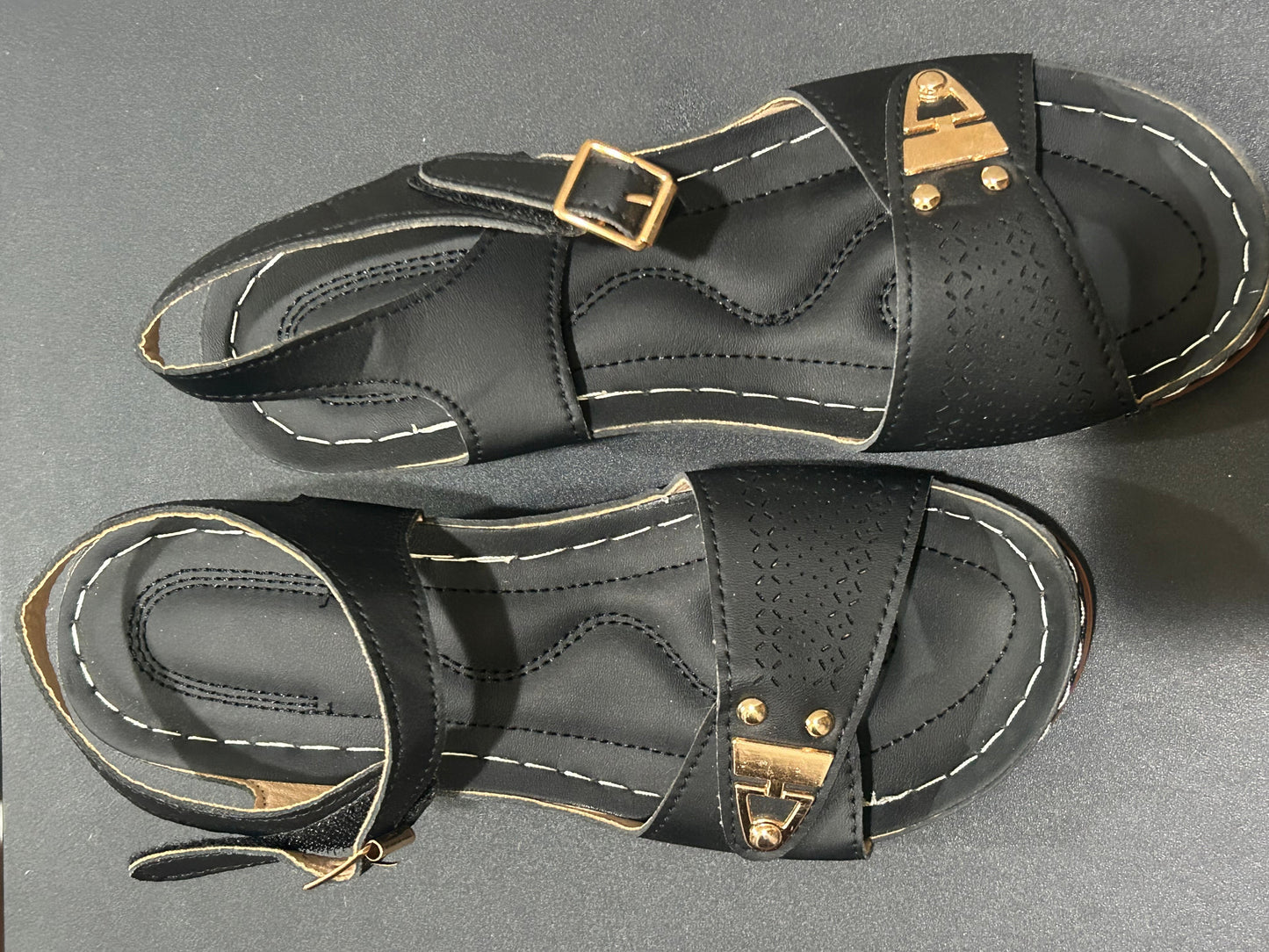 Black Heel Women Sandals size (41) 9