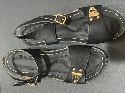 Black Heel Women Sandals size (41) 9
