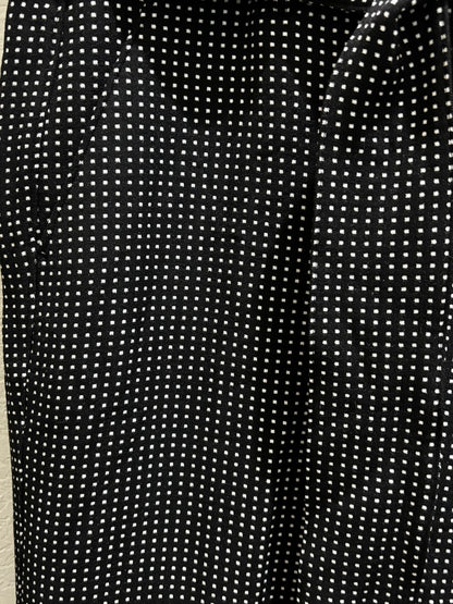 Lane Bryant Black Polka Dot Wide Leg Trouser Pants with Belt size 16